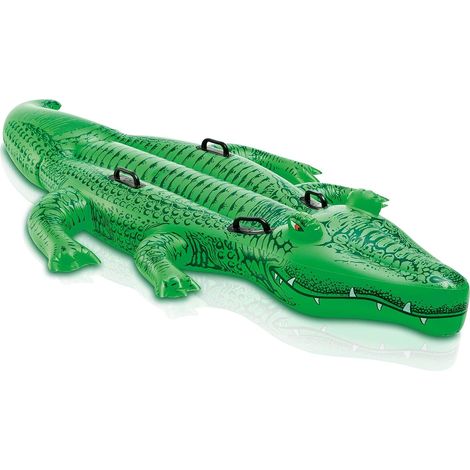 bouée grand crocodile a chevaucher 203cmX114cm 1 - 12 mm - été / maison - Lot de 1 pièces (1/3)