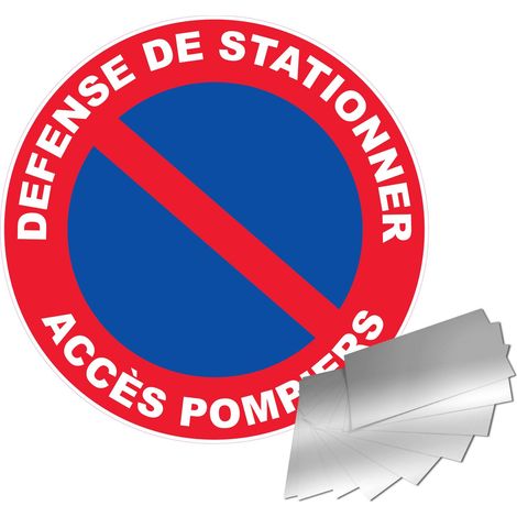 Panneau défense de stationner - accès pompier - Alu Ø300mm - 4010656