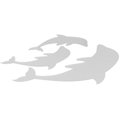 Miroir Adhésif Mural En Forme de Dauphins Amusants, Décor Amovible pour Chambre d'Enfants et Décoration Maison DIY (1/5)