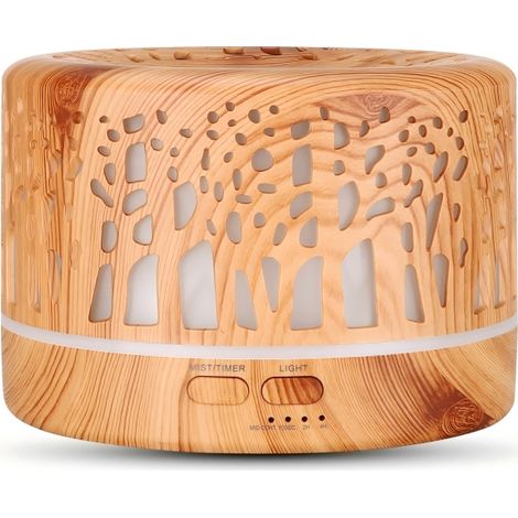 Diffuseur d'arômes innovant (marron) avec télécommande, humidificateur d'arômes perforé, 700 ml, convient à un usage domestique.