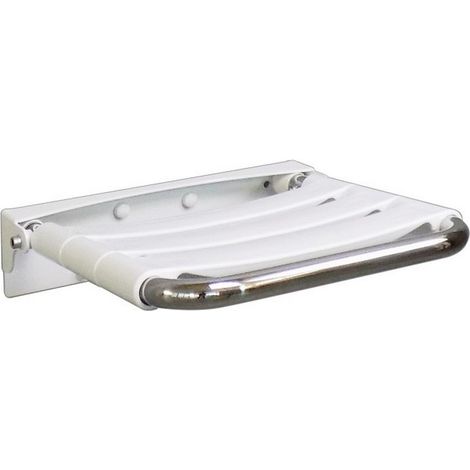 Seggiolino per doccia ribaltabile inox lucido seduta con doghe (1/3)