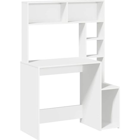 Maison Exclusive - Schreibtisch mit Regal Weiß 100x45x140 cm Holz