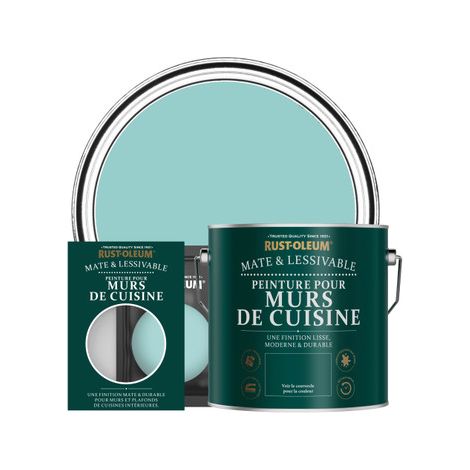 Peinture pour Murs de Cuisine, Finition Mate - Bleu-vert (1/2)