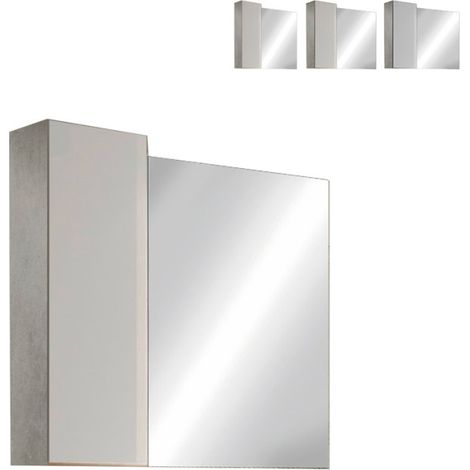 Specchiera bagno luce LED colonna 1 anta bianco grigio Pilar BC (1/5)