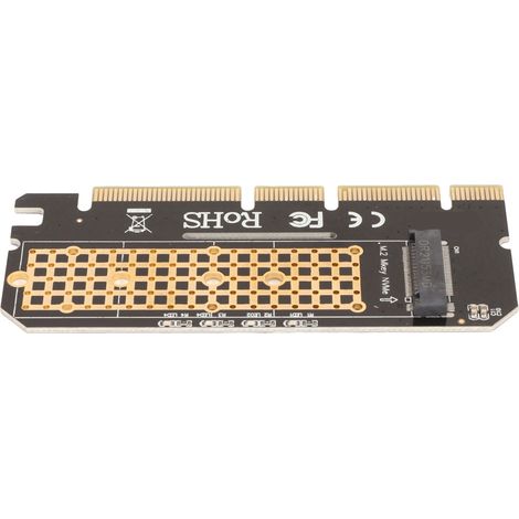 Carte d'adaptation PCIe 3.0 x16 pour SSD NVMe M.2 avec dissipateur thermique, compatible PM961/960 EVO/SM961/SM951/PM951 et slots PCIe x4/x8/x16 (1/5)