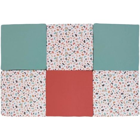 Maxi Spielteppich Malin - TINEO - 5-in-1 Entwicklungs Teppich - 180 x 120 cm - Geometrisch / Lustige Tiere