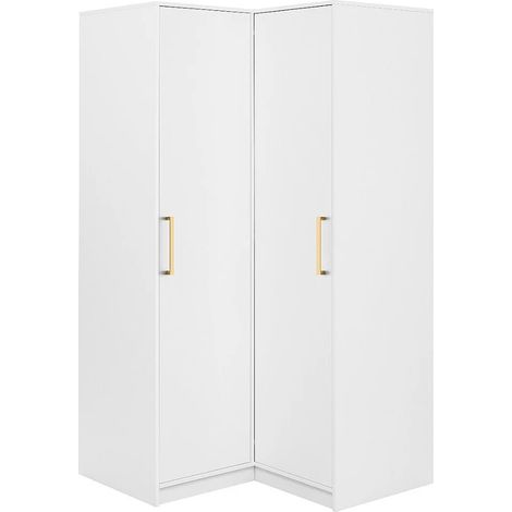 Armadio angolare 2 ante L115 cm Bianco - LIZANDRO (1/5)