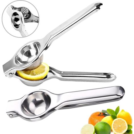 2 Pièces Presse Citron, 8 mm Diamètre Presse Agrumes Manuel Presser Inox, Anti-corrosion et Robuste, pour Presser Citrons Verts et Agrumes, pour Cuisine Bar Restaurant Sûr Et Durable (1/5)