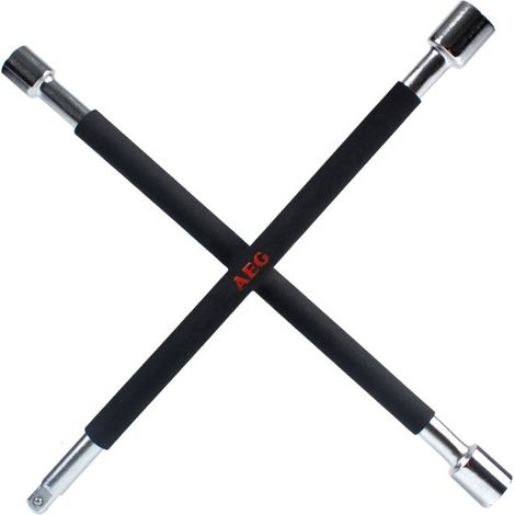 AEG Llave de cruz gris acero inoxidable reforzado