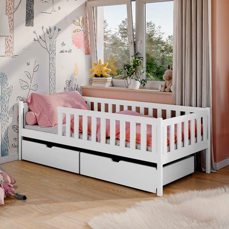 Letto 90x190 sommier e cassetti inclusi Antoine Bianco (1/3)