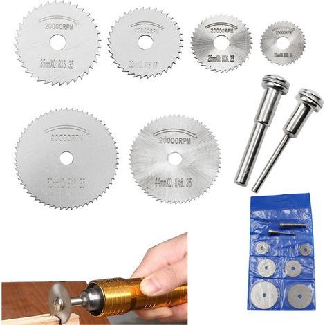 CCYKXA 6Pcs Rotary Saw Blades Steel Disc Saw Blades with 1/8" Arbor for Drill