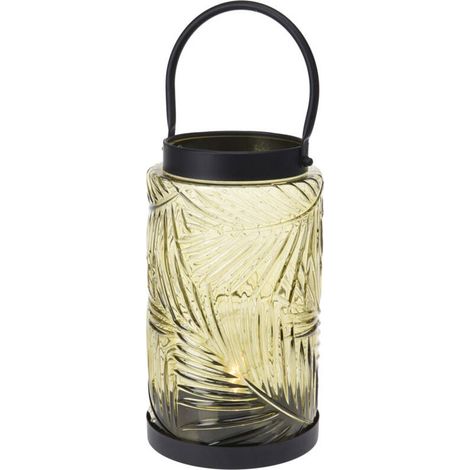 LED-Laterne, buntes Glas, 20,5 cm (1/2)