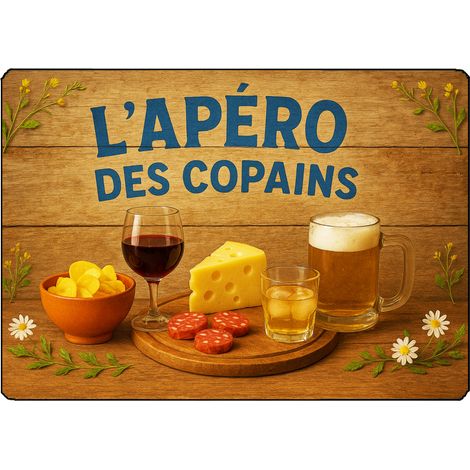 Planche à découper lapéro des copains 28,5 x 20 cm