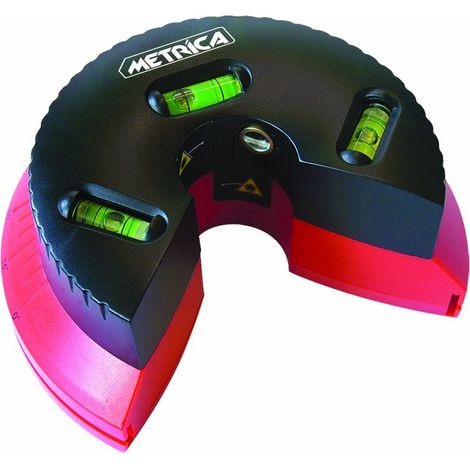 Metrica 29967 Goniometro a 2 Laser, Rosso/Nero