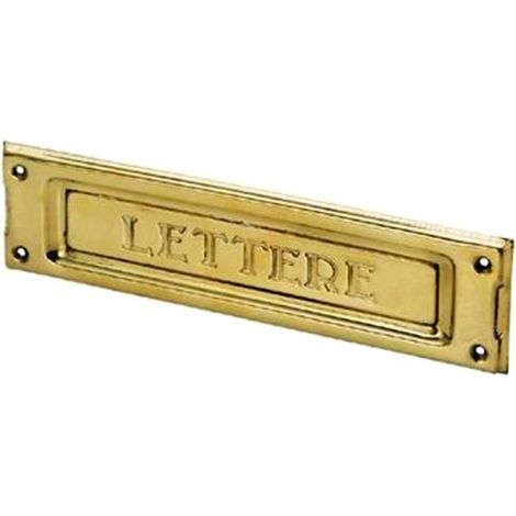 Buche Per Lettere 2501 Ottone Lucido Mm. 175X30 Cf. 2Pz