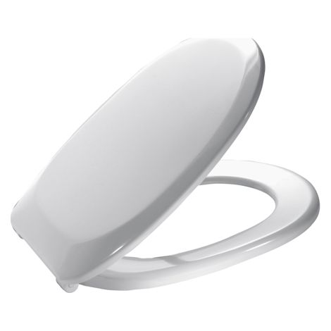 Abattant de toilette Kadett Plus avec couvercle, blanc avec charnières en plastique
