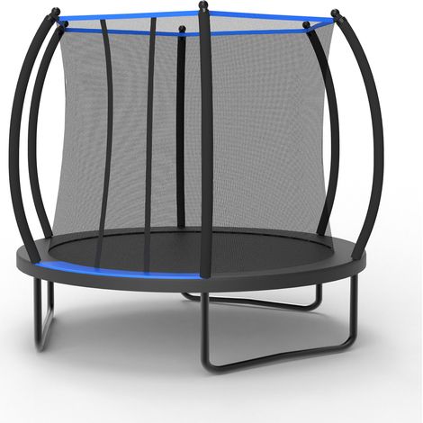 Trampoline 2,30m avec filet de protection - Trampoline récréatif avec échelle, certifié ASTM, idéal pour enfants - Usage extérieur (1/5)