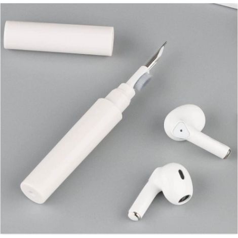 Cette brosse de nettoyage pour casque audio présente un format compact et portable en forme de stylo et une tête de brosse douce et précise, adaptée aux casques audio, claviers (1/5)