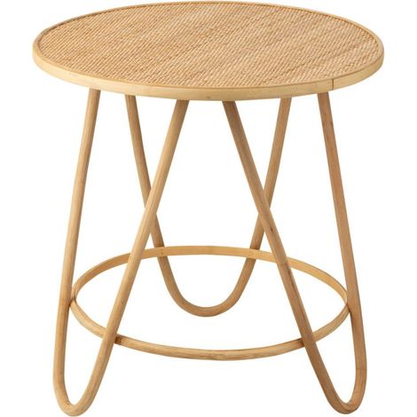 Table Basse en Rotin "Balia" 60cm Naturel (1/5)