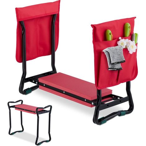 Banc de jardinage à genoux avec poches - support pour les genoux - jusqu'à 150 kg - tabouret de jardin (1/5)