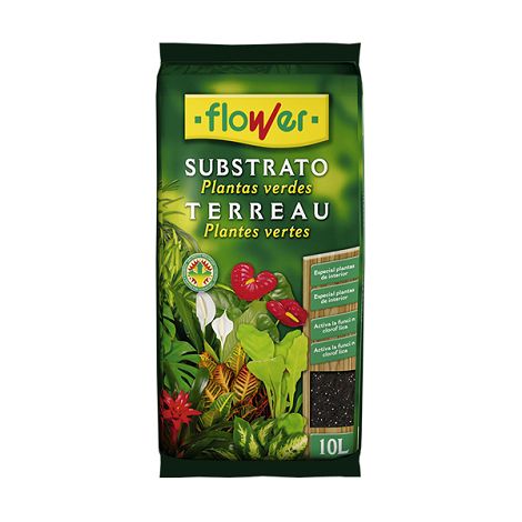 FLOWER Substrato Plantas Verdes, 10 Litros