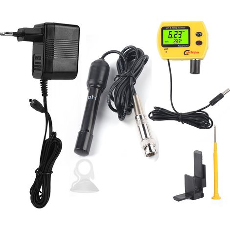 Analyseur de qualité d'eau portable 2-en-1, testeur de pH et température haute précision, prise UE 220V, moniteur de pureté (1/5)