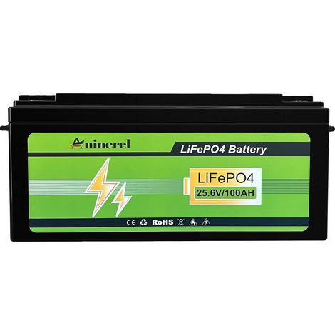 Batterie Solaire, Capacité 100AH, BMS Intégré, 25.6V 100AH (1/2)