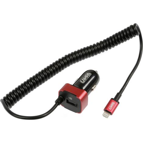 Caricabatteria Universal (Apple 8 pin / Micro Usb) con 1 porta Usb - Fast Charge - 2500 mA - 12/24V (1/5)