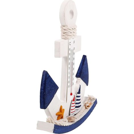 Dekoratives Ankerthermometer im mediterranen Retro-Stil fürs Schlafzimmer, ideal für Zuhause und Büro, sowie Damensandalen. (1/5)