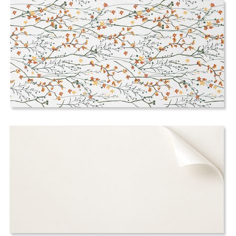 Baldosas decorativas de vinilo autoadhesivas para el hogar con estampado floral sobre fondo de 6x60x30 cm.
