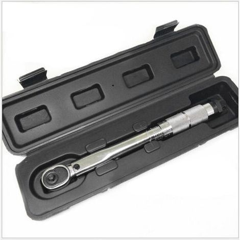 Clé dynamométrique 1/4″ réglable 5–25 Nm – 27,5 cm, précision professionnelle, tête pivotante, livrée avec étui rigide (1/4)