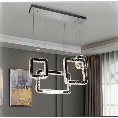 Trade Shop - LED-STAHL 55 W EINE SOSPENSION MIT CRISTALL LIGHTS FREDDA 6500K 4 PENDENTEN A17 - (1/4)