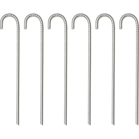 Zeltheringe 6 Stk. 37 cm Ø10 mm Verzinkter Stahl