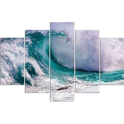 Tableau vague agitation - 250 x 120 cm (1/3)