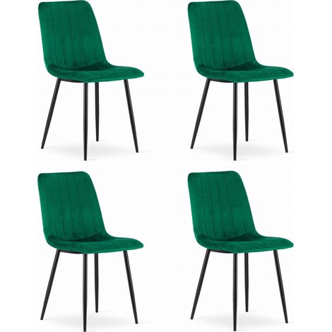 Sedia Lava - velluto verde scuro x 4 (1/5)