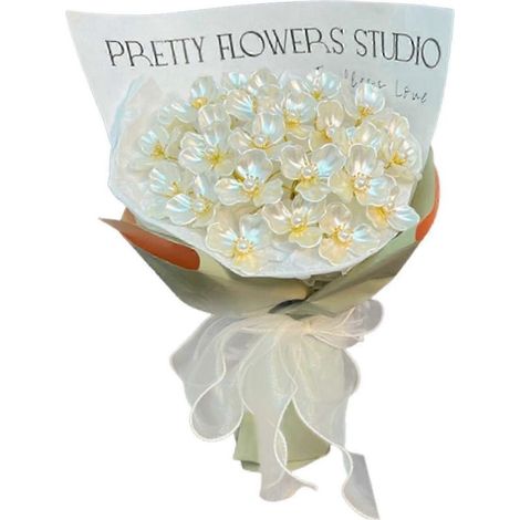Bouquet de fleurs de magnolia artificielles à faire soi-même, résistantes, avec papier d'emballage fleuri, cadeau de Noël, centre de table, fait main. Fleurs artificielles durables, cadeau de Noël, bo (1/5)