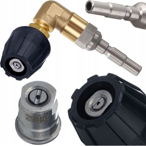 Lancia Angolare 90° Mini – Ugello Piatto Sostituibile  Filettatura M18x1,5  Compatibile con Idropulitrici Kranzle 1050 P TS TST XA15 XA17