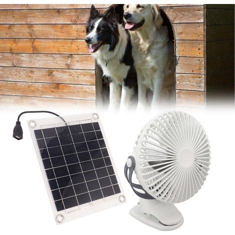 Panneau solaire monocristallin en silicium 10 W, kit de panneau de batterie bifacial pour la production d'énergie, ventilateur 5 V CC pour la maison, le jardin et les animaux de compagnie, ventilation (1/5)