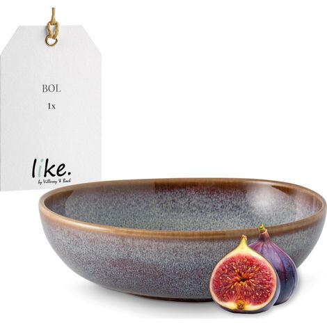 Bol Lave Beige, 600 ml, Charmant Bol de Taille Moyenne en Grès pour des Salades Croquantes, Résistant au Lave-Vaisselle et au Micro-ondes (1/5)