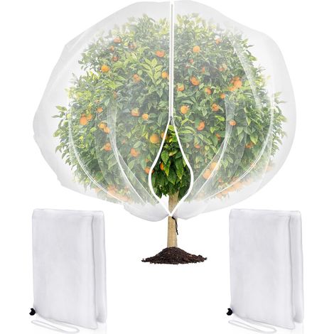 filets pour arbres fruitiers sac en filet anti-insectes avec fermeture éclair et cordon de serrage,filet protection des 3PCS 120 180cm (1/5)