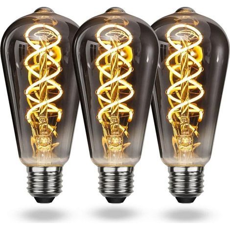 Vintage E27 LED-Glühbirne, warmweiß dimmbare Vintage E27 Spiralglühbirne, 4 W, weiches Licht Vintage E27 Edis-Glühbirne (1/5)