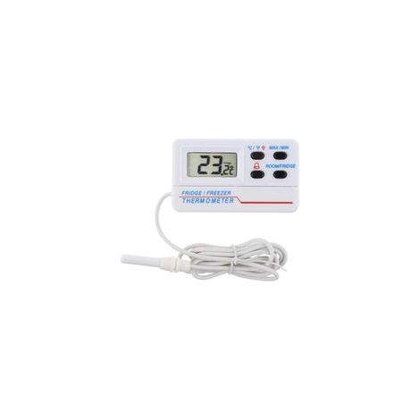 Thermomètre digital de réfrigérateur ou de congélateur - Avec alarme - Fonction max min - Câble de 1,2 m (1/5)
