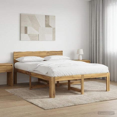 Cama doble con cabecero ROSTOCK Blanco 120 x 200 cm (1/5)