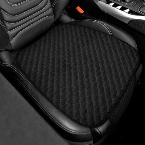 Car Seat Covers 2 Pack Anti-Slip Soft Front Seat Cushion Breathable Comfortable Universal Driver Seat Covers for SUV Sedan Trucks (Black) (1/5)