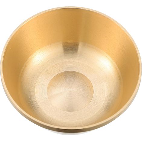 Bol D'offrande Bouddhiste en Cuivre Doré Surface Lisse, Forme Exquise, pour Décoration de Bureau et Salle de Bouddha (1/5)