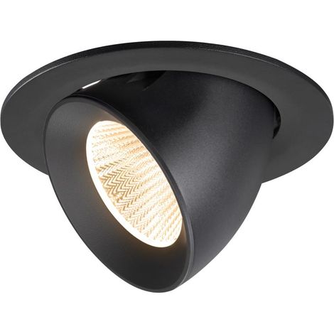 Encastré downlight NUMINOS® GIMBLE L intérieur 2700 K 40° IP20 rond noir - SLV - 1009706