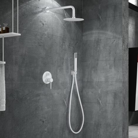 IMEX - columna ducha empotrada con grifo blanco (1/5)