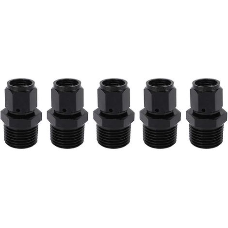 Lot de 5 adaptateurs pivotants 6AN femelle vers 1/2 NPT mâle en aluminium pour conduite de carburant et pompe à carburant (1/5)
