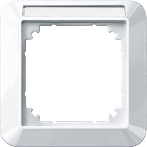 MERTEN 1-M CADRE, POCHE EXTÉRIEURE AVEC ÉTIQUETTE, BLANC POLAIRE BRILLANT, 387119