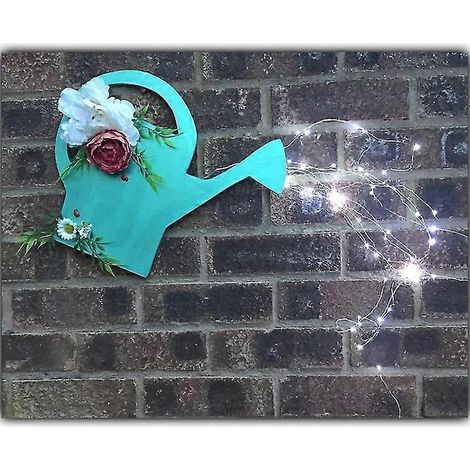 Arrosoir lumineux LED, décoration lumineuse pour la douche et le jardin, illumine votre jardin d'une douce lumière féérique (vert). (1/4)